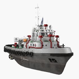 Fireboat Generic 3D Model 3D model